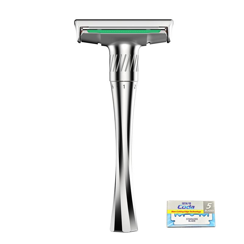 

Ручная бритва Регулируемая мужская бритва Ручная бритва Держатель из цинкового сплаваРучная бритва Knife +1 box of slices