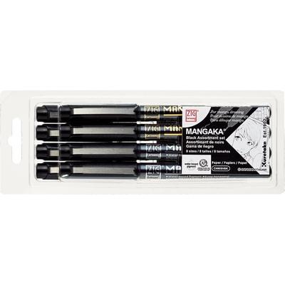 Kuretake MiliPen  Line Drawing Pen  8 Piece Set Zig Cartoonist Mangaka Black