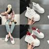 2573 inner height increase white shoes women's new versatile skirt small thick baseplate shoes women