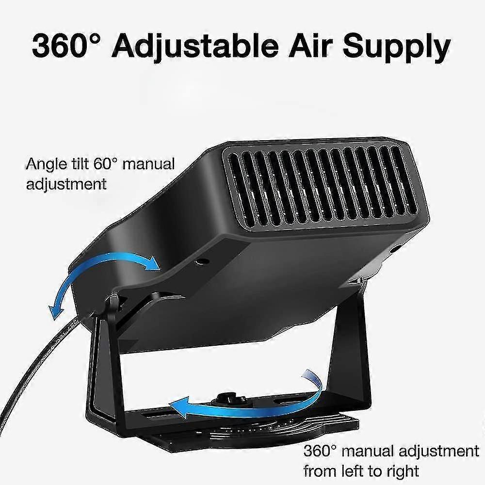 Car Cabin Heater, Heated Car Fan, 2 In 1 Fan Heater Function