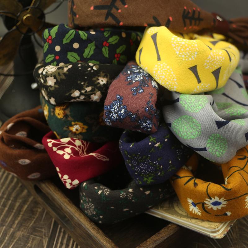 60*60CM Vintage Cotton Floral Cravat Scarf For Men Luxury Necktie Accessories Soft Ascot Scrunch Cravate Wedding Party Tie Gift