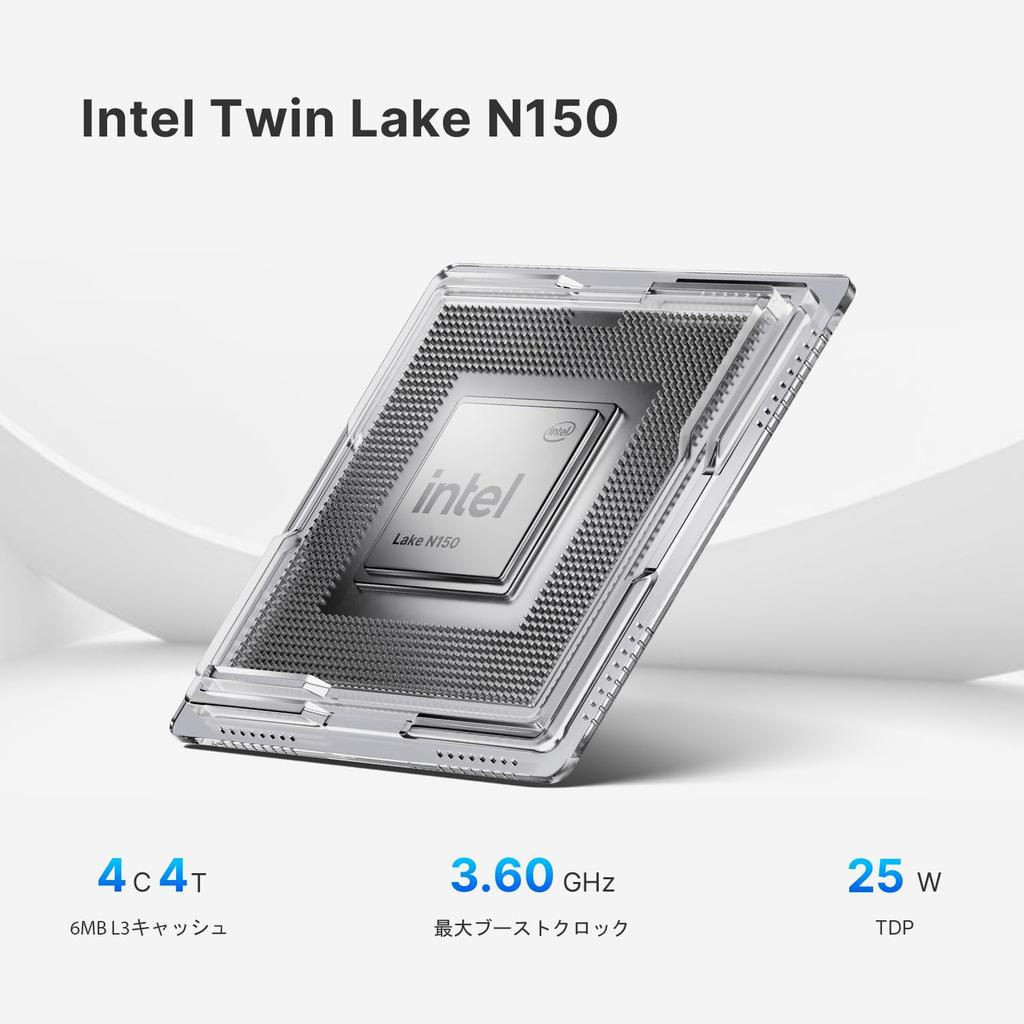 H5 Mini PC with N150 Processor To 16GB DDR4 512GB PCIe 4K Triple Display Dual HDMI WiFi 5 Bluetooth Support Wo-we (up 3.6GHz), Memory, SSD, Graphics,