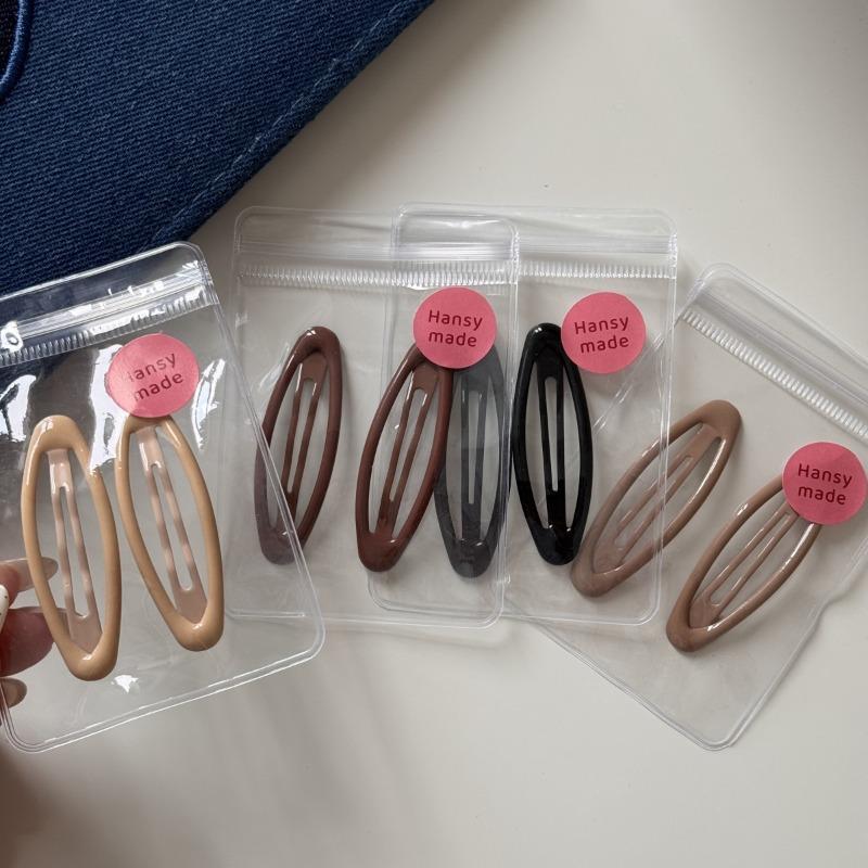2 packs fashion temperament leopard print dripping oil water drop BB clip bangs clip new cute girl oval hairpin edge clip