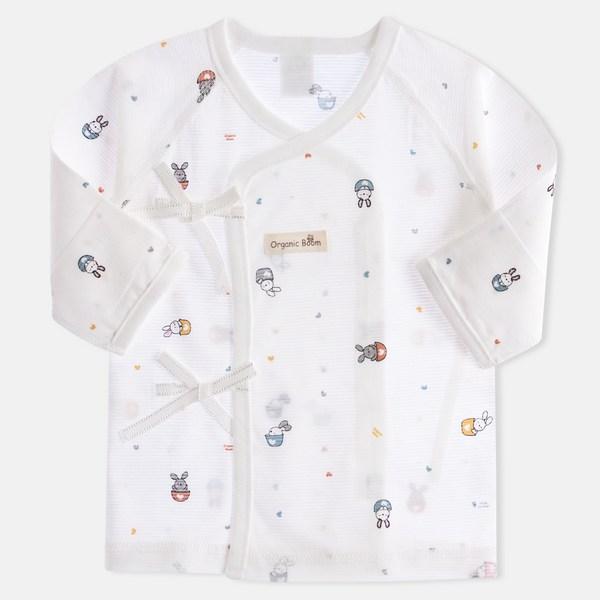 Organic Boom Baby's Rabbit Belt Summer Baby Clothing Jeogori + Handwrap + Handkerchief + Shopping Bag + Box Set, Korean Baby Products