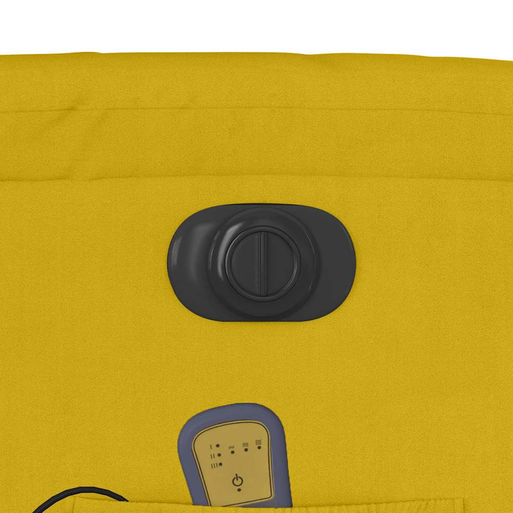 Electric Massage Chair Yellow Velvet