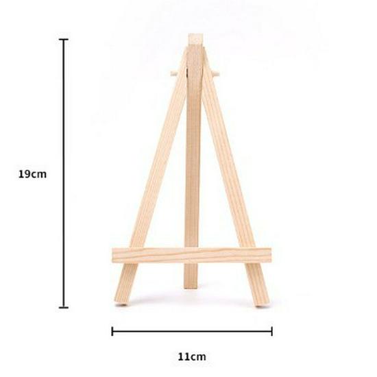 Versatile Wooden Mini Easel & Triangle Photo Frame Stand for Desktop