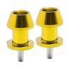 2pcs Gold Aluminum Alloy M8 Motorcycle Racing Adapter Holder Swingarm Coil Slider Mount Stand Screw
