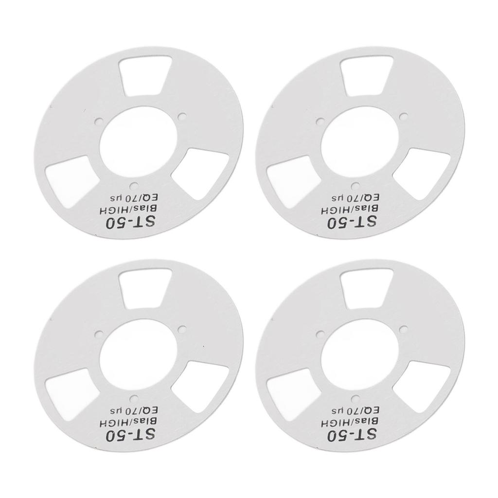 Reel to Reel Cassette Retro Blank Metal Reel Cassette Tape with 4 Reels 2 Wheel for Music Recording