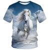 Mens 3D Printed Graphic Tee Streetwear Casual Short Sleeve Crew Neck T-Shirt Youth Fashion