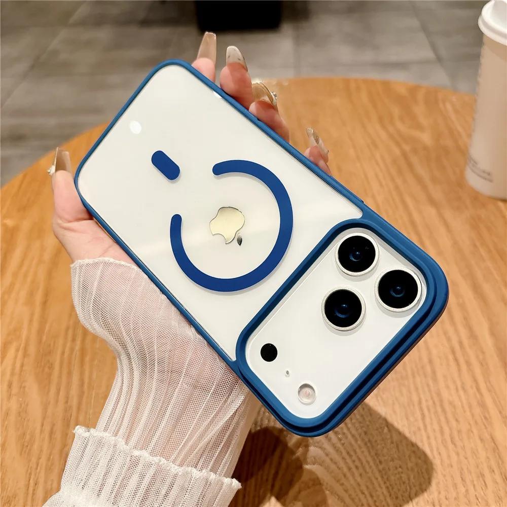 For Magsafe Magnetic Wireless Charging Case For iPhone 17 16 15 14 13 12 11 Pro Max Mini Plus Air Color Matte Bumper Clear Cover