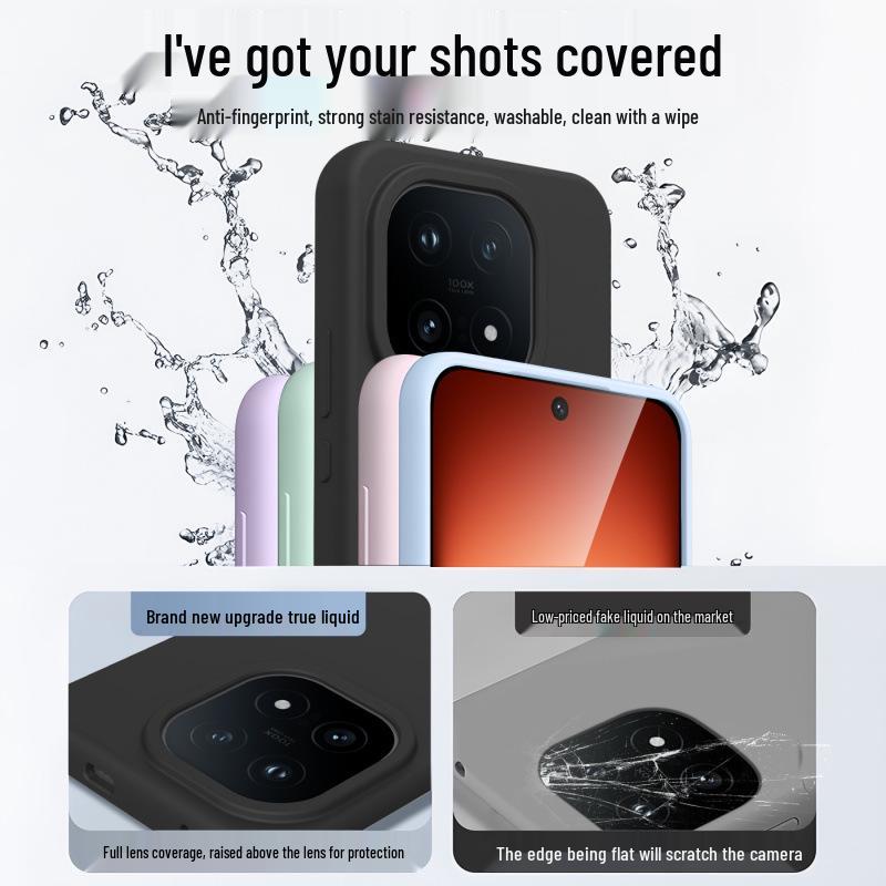 IQOO15 Silicone Phone Case: High-End, Solid Color, Dirt-Resistant, Anti-Fall Protective Cover for Women