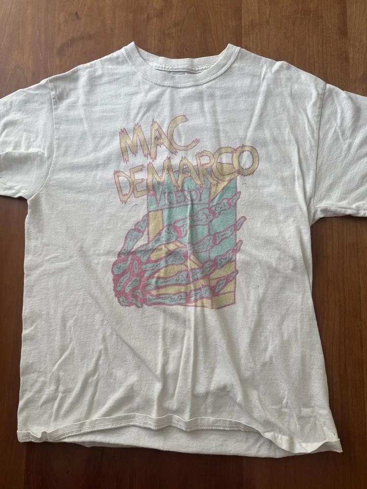 Винтажная белая футболка Mac DeMarco Унисекс Концертная S - 5XL DO522 Унисекс Футболка M