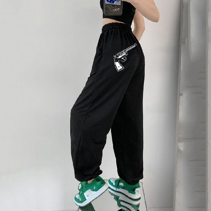 Women Korean Streetwear Casual Oversize Kpop  Baggy Spring Straight Leg Joggers Sweatpants Plus Size