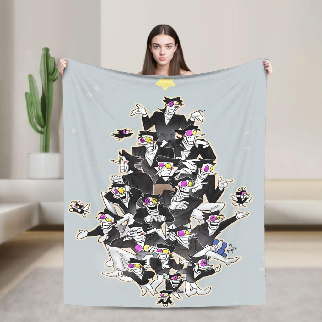 Spamton And Tenna Child Of Divorce Deltarune Game Blankets Warm Aesthetic Plush Throw Blanket For Flannel Bedspread Bed Cover