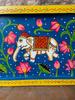 Handmade Wooden Elephant Wall Decor Lotus Floral Indian Folk Art