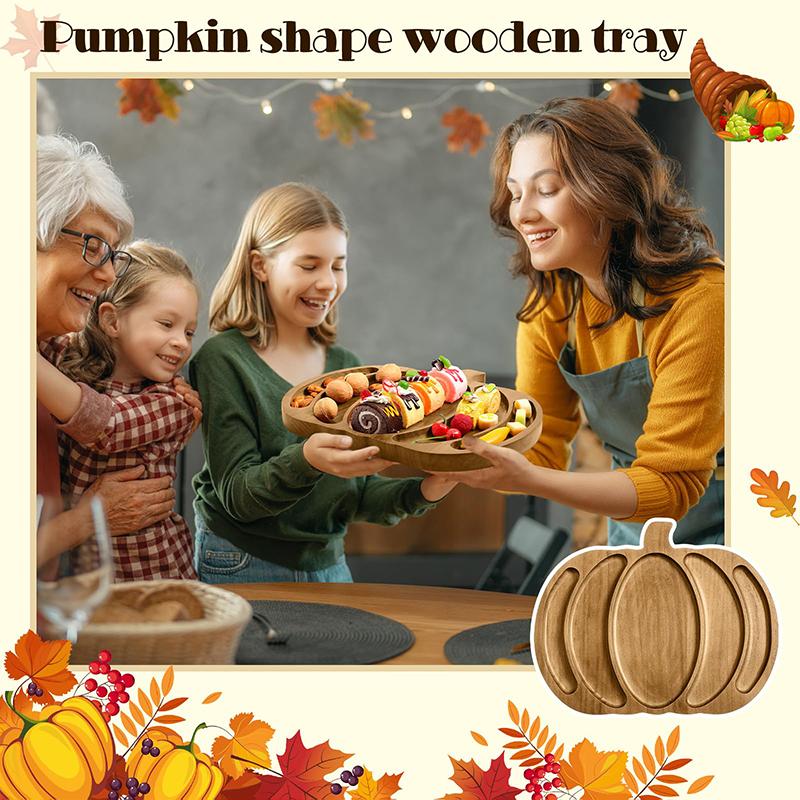 1pc Fruit Christmas Pumpkin Tray Cute Decorative Holiday Party Christmas Halloween Thanksgiving Candy Tray