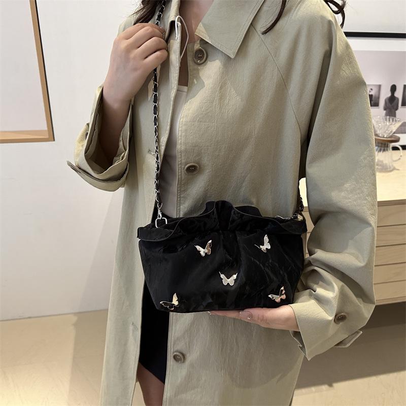 Feminine Pleated Cloud Bag Versatile Chain Single Shoulder Messenger Bag Small Bag