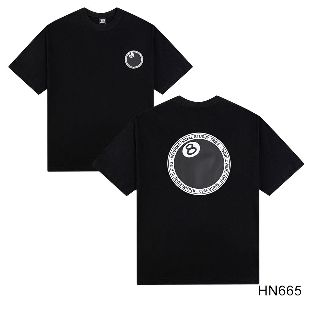 Stussy 2025 Sommer Neues Hochwertiges Rundhals-T-Shirt aus Baumwolle für Männer und Frauen Klassisches Logo mit neuem Musterdruck Paar-T-Shirt