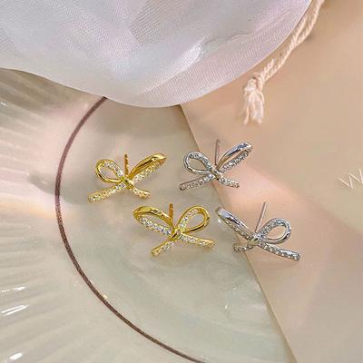 French Bow Earrings New Year Trendy Earrings Niche Design Earrings for Women