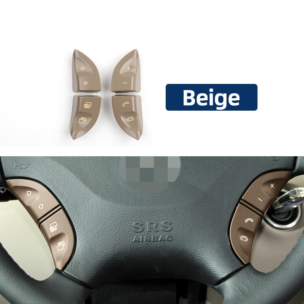 

Car Steering Wheel Multi-function Switch Buttons Cover for Mercedes Benz W220 W215 S430 S500 S600 CL500 CL600 1998-2006 бежевый