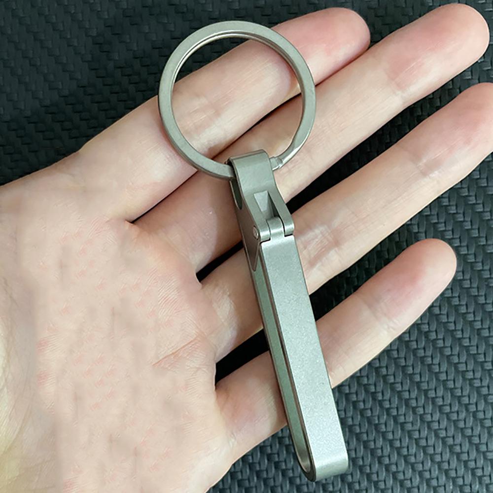 EDC Titanium Alloy Quick Buckle Detach Belt Waist Hanging Keychain Car Key Ring