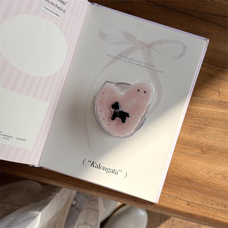 

Pink Heart Puppy Magnetic Phone Case for iPhone 17/16 Pro Max/15 Pro - Japanese Korean Style iPhone 16 Pro