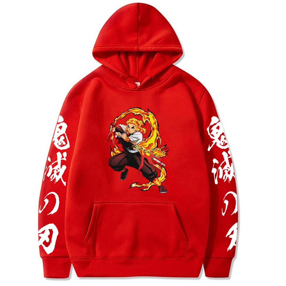 Kimetsu No Yaiba Hoodies Women Men Long Sleeve Hooded Sweatshirts Unisex Cool Streetwear Street Fashion Pullover Clothing