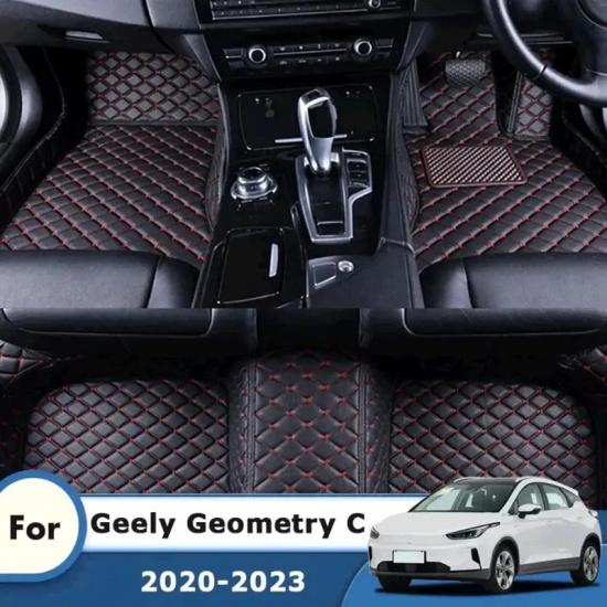 Car Floor Mats For Geely Geometry C 2024 4 Door 5 Seat 100% Fit Auto Carpets Rugs Leather Foot Pads