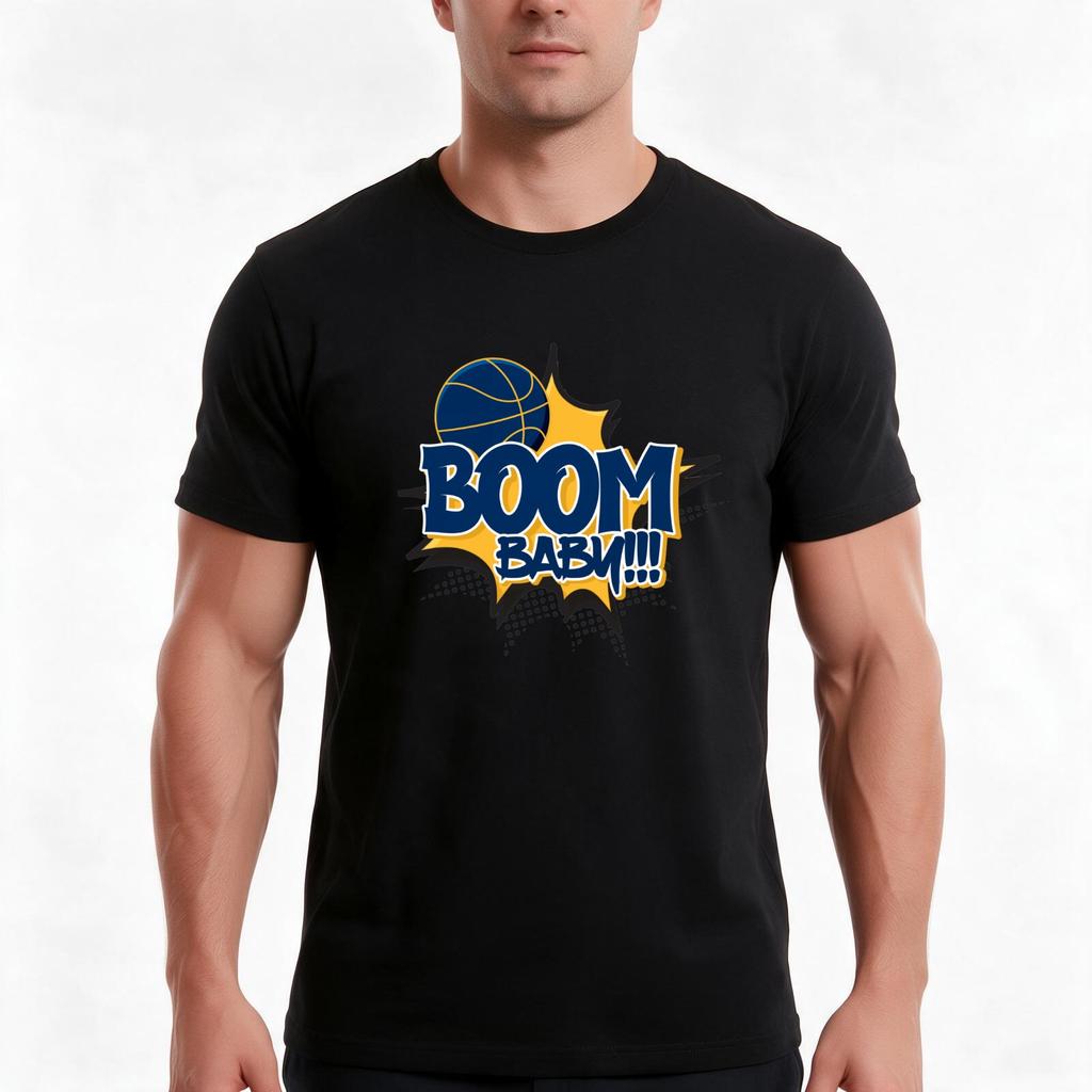 Boom Baby Pacer Tshirt Summer Casual Cotton Tee Oversized Streetwear Tops Vintage Graphic Print Loose Fit Short Sleeve