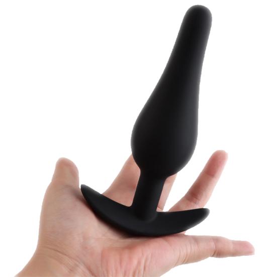 Cheerful Anal Plug Lightweight Fast Adaptation Black Prostate Massager Butt Stimulator Plug for Bedroom