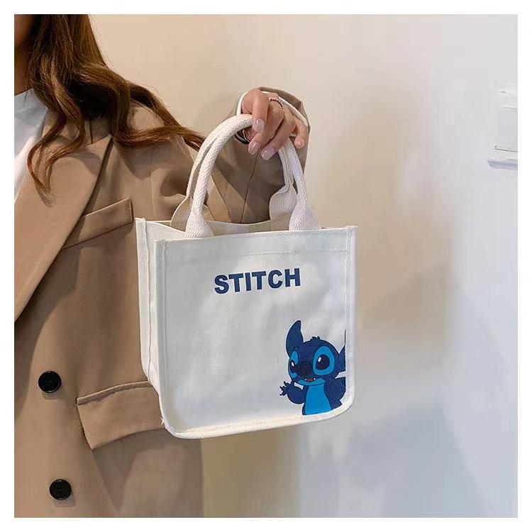 Women's Small Canvas Tote: Japanese & Korean Style Lunch & Handbag for Work or School