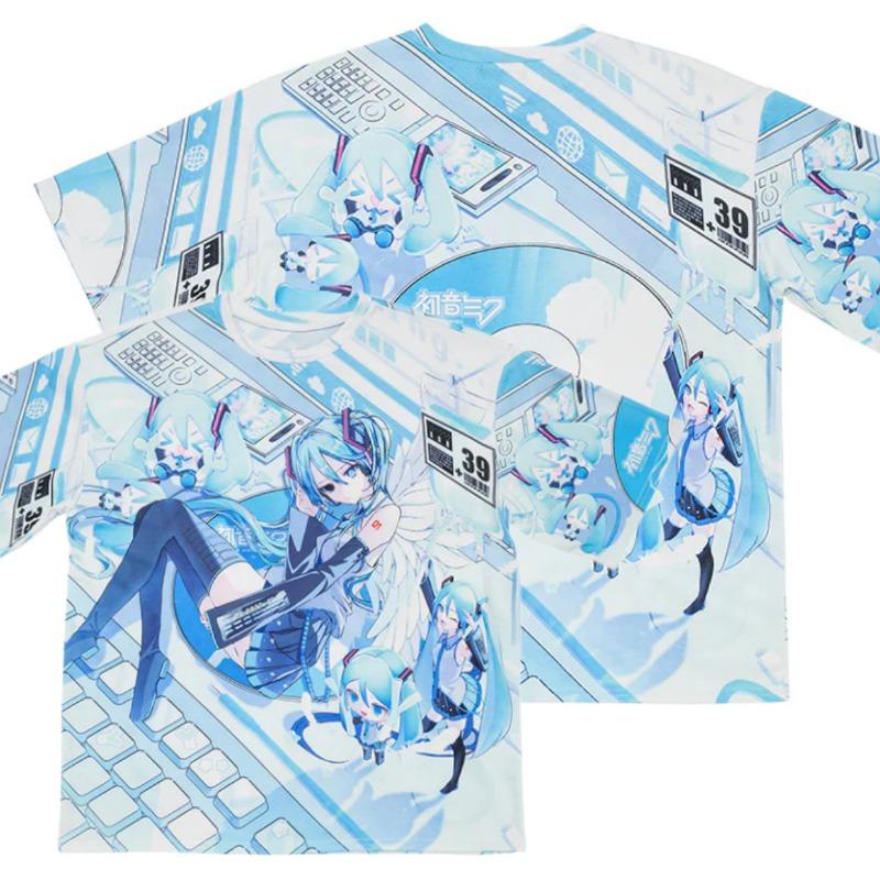 

2026 Hatsune Miku Print Couple T Shirt Men Women Vocaloid Anime Graphic Casual Breathable Sport Summer Tops S