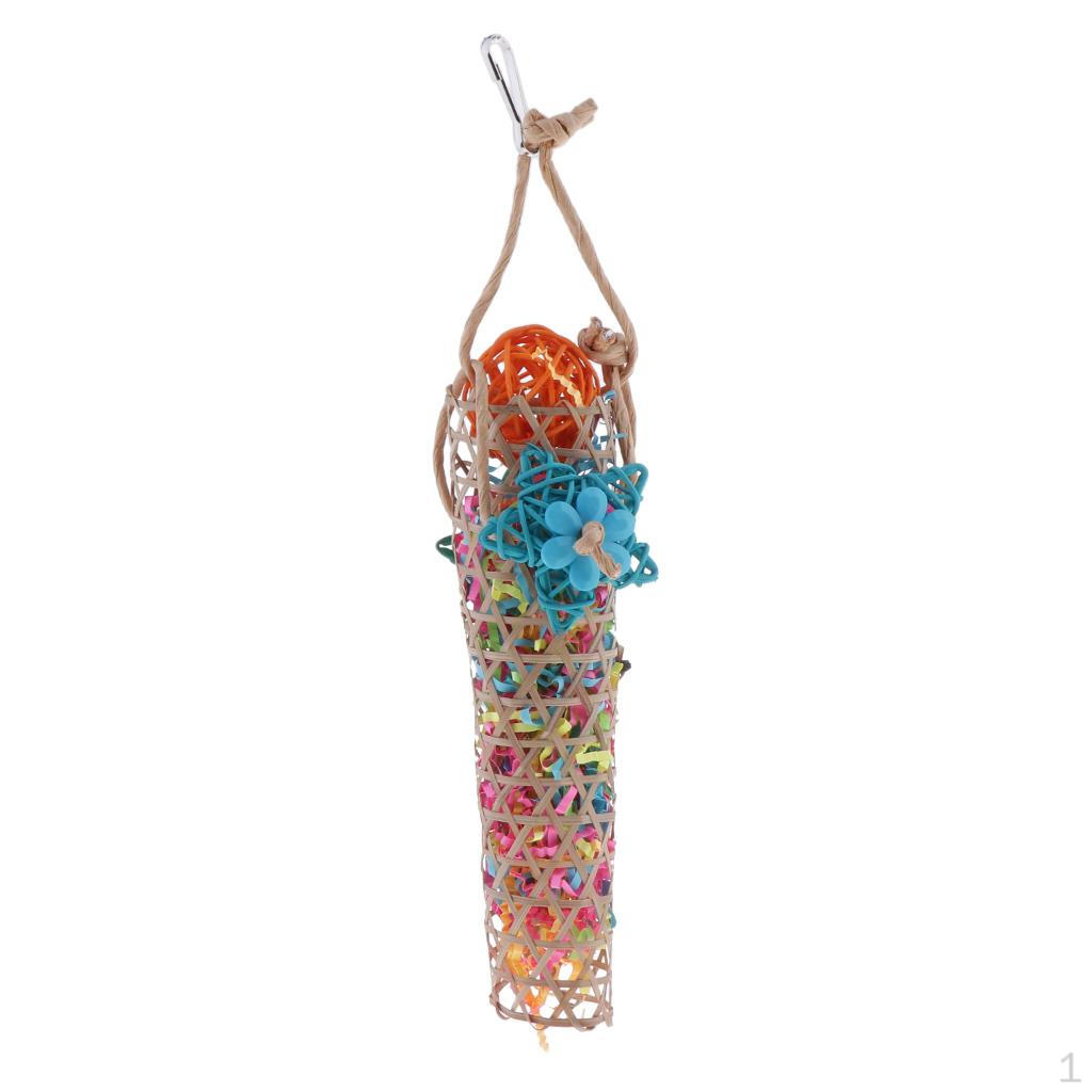 

Parrot Toy, Handmade Rattan Birds Chew Chewing,Hanging Nest