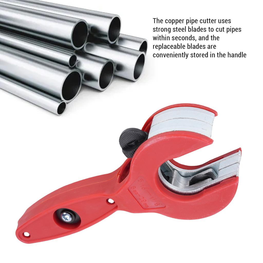 2 In 1 Close Quarters Tube Compact Cutter Portable Tool 8-29mm Ratcheting Tubing Cutter for Cutting Copper PVC Soft Metal Pipes