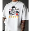 Unisexs Summer Tops Casual Short Sleeve T Shirt Happy Fathers Day Top Hat And Trophy Casual Wear Unisexs Casual Topunisexs Summer Top