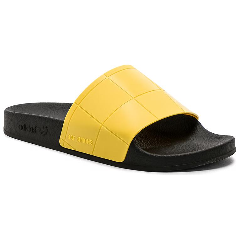 Raf Simons X Adidas Adilette Checkerboard Black Lemon Unisex Sandals Yellow Core-Black B22529