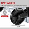 Folding Aluminum Hand Truck Dolly Cart 150KG Capacity Heavy Duty Two-Wheeled TPR Wheels Industrial Cargo Handling Storage