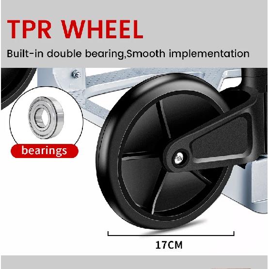 Folding Aluminum Hand Truck Dolly Cart 150KG Capacity Heavy Duty Two-Wheeled TPR Wheels Industrial Cargo Handling Storage
