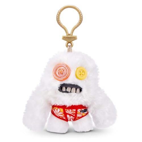 [Fuggler] Keyring Fuggler Keyring Badge Series Sasquoosh - White Sasquoosh White Keychain 15705E Authentic