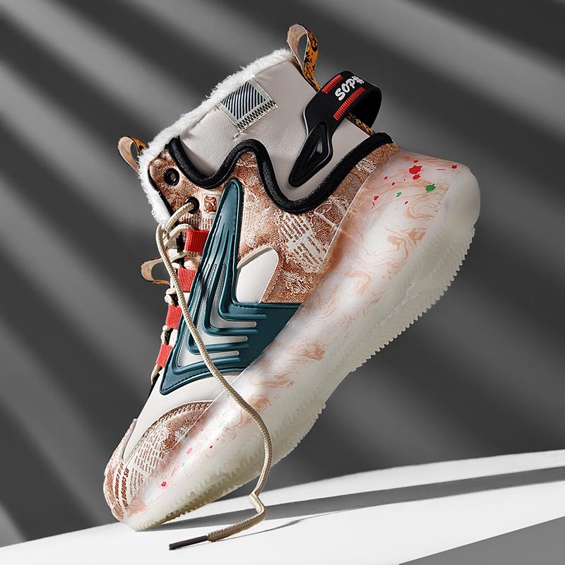 Winter Oversized High Top Velvet Warm Cotton Shoes Snow Boots Trendy Sports and Leisure Shoes Dad Shoes 39-45