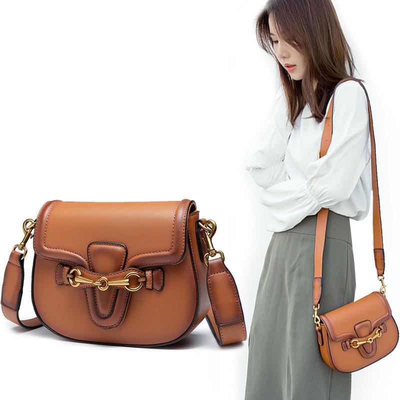 Fashion saddle leather luxury women's designer crossbody bags for women messenger bag