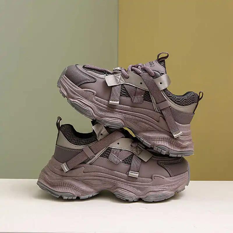 Demi-season High Platform Woman's Sneakers White Mary Jane Tenis Skateboard Sports Shoes Lady From China Mobile League