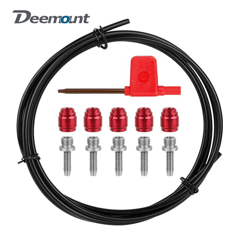 

5 Pairs Olive Needle Olive Ring & 2500mm Bicycle Hydraulic Disc Brake Hose for Sram 3-Layer Oil Tube Pipe Brake Replacement Fits DSK009 5pc 2.5M Hose