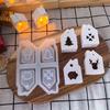 Mini House Silicone Mold Candle Holders Resin Mold Christmas Ornament Mold Epoxy Resin Casting Molds for DIY Candle Soap