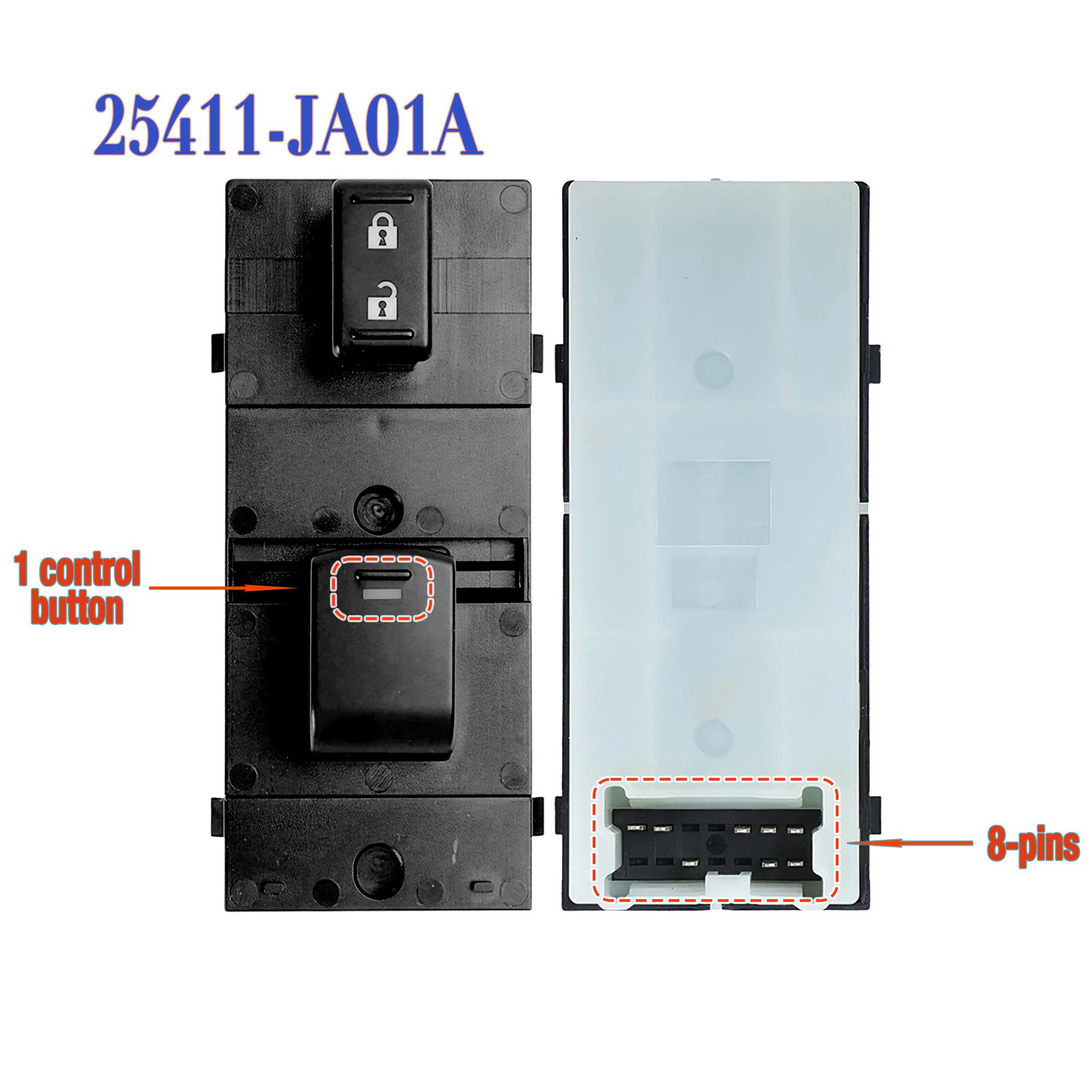 25411-JA01A 25411JA01A Power Window Master Switch Glass Lifter Control Button,for Nissan Altima NV1500 2500 3500 2013- 25411-JA01A