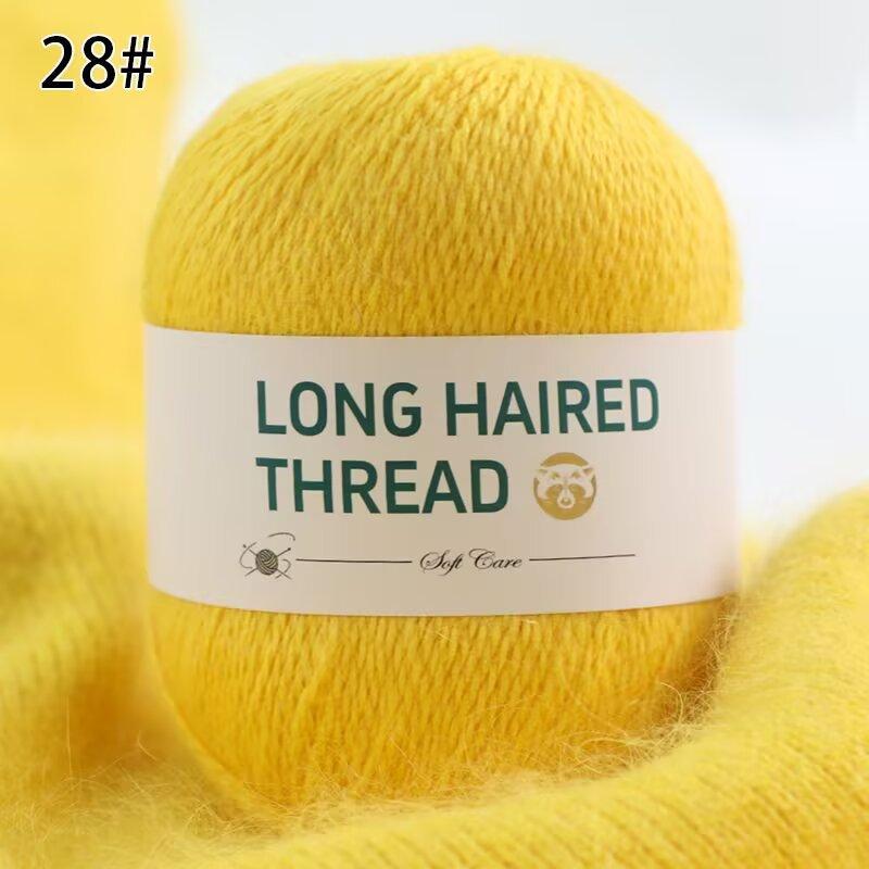 Filato di Pile di Visono a Pelo Lungo 50G Cappello Sciarpa Giacca Lavorati a Mano Moda Autunno Inverno Filato