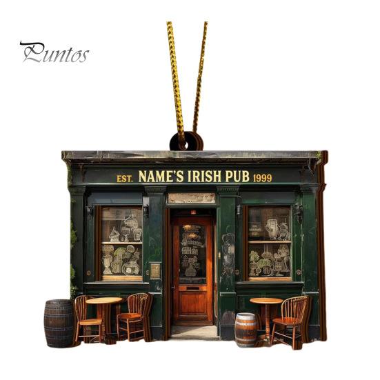 

1/2/3 шт. Ирландский паб подвесное украшение рождественская елка подвеска 3 слоя деревянный 3D винтажный магазин украшение ретро дом сцена подвеска 1pc