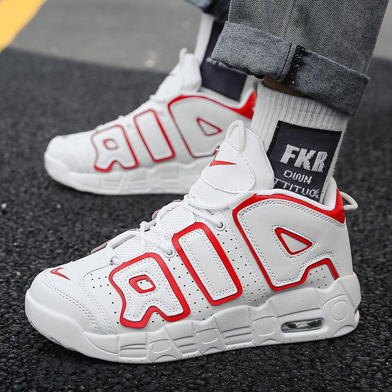 Comércio exterior tamanho grande sapatos masculinos outono e inverno novos sapatos esportivos masculinos de cano alto com almofada de ar tendência da moda sapatos de basquete estudantis