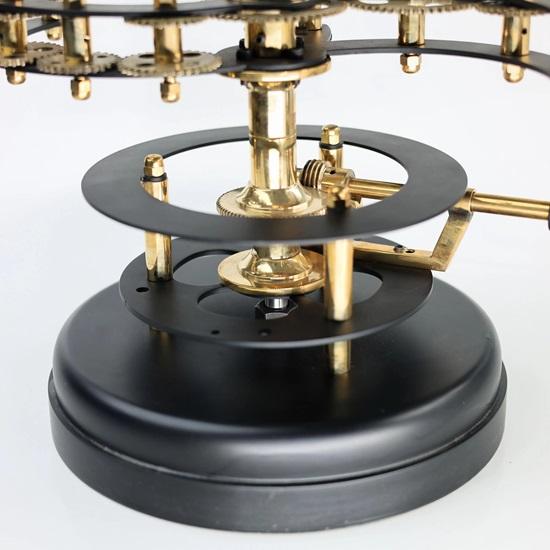 45,72 cm Schwarzes Luxus-Sonnensystemmodell Vollständig funktionsfähiges Tellurion Weihnachtsgeschenk für Astro-Liebhaber Orrery Geschenk