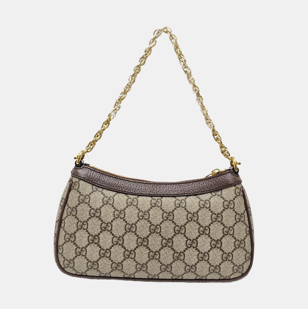 [Pre-Owned] Gucci Ophidia Small Handbag 'Beige/Ebony Supreme' - Very Good #1K35JWZ